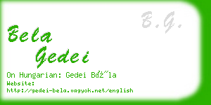 bela gedei business card